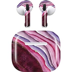 Skinit Decal Audio Skin Compatible with Apple AirPods (3rd Gen, 2021) - Skinit Originally Designed Plum Watercolor Geode Design