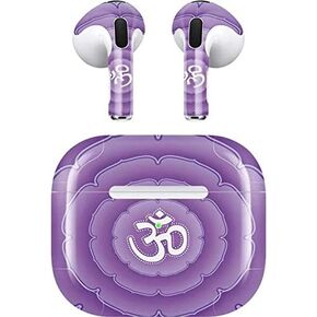 Skinit Decal Audio Skin Compatible with Apple AirPods (3rd Gen, 2021) - Skinit Originally Designed Sanskrit Purple Design