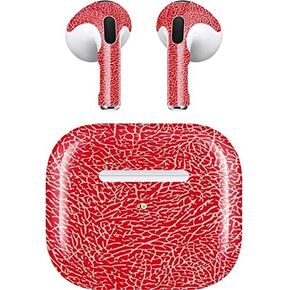 Skinit Decal Audio Skin Compatible with Apple AirPods (3rd Gen, 2021) - Skinit Originally Designed Elephant Print Red Design