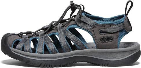 KEEN Women's Whisper Closed Toe Sport Sandals, Black/Steel Grey, 8 in Saudi Arabia