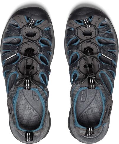 KEEN Women's Whisper Closed Toe Sport Sandals, Black/Steel Grey, 8 in Saudi Arabia