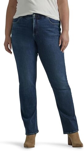 بنطلون Lee Women's Plus Size Flex Motion Regular Fit Straight Leg Jean in Saudi Arabia