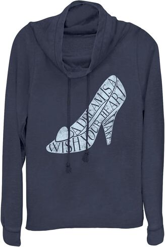 Disney Princesses Cinderella Slipper Women's Cowl Neck Long Sleeve Knit Top in Saudi Arabia