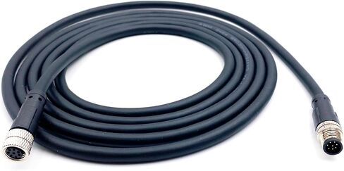 3.28ft M8 8 Pin Male to Female Connector Cable, A Code Straight Profibus Cable Female to Male Electrical PVC Sensors Cable Industrial Molded Cable for Fieldbus Module AWG24 60V 2A (1 Meter) in Saudi Arabia