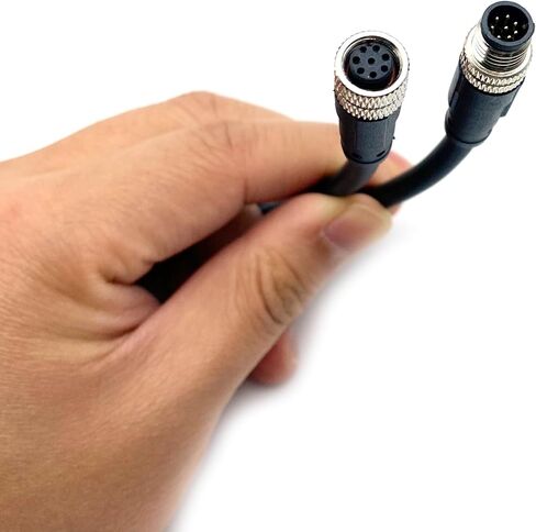 3.28ft M8 8 Pin Male to Female Connector Cable, A Code Straight Profibus Cable Female to Male Electrical PVC Sensors Cable Industrial Molded Cable for Fieldbus Module AWG24 60V 2A (1 Meter) in Saudi Arabia