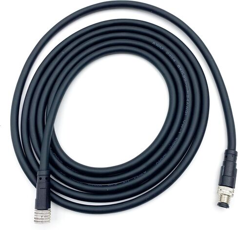 3.28ft M8 8 Pin Male to Female Connector Cable, A Code Straight Profibus Cable Female to Male Electrical PVC Sensors Cable Industrial Molded Cable for Fieldbus Module AWG24 60V 2A (1 Meter) in Saudi Arabia