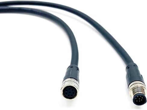 3.28ft M8 8 Pin Male to Female Connector Cable, A Code Straight Profibus Cable Female to Male Electrical PVC Sensors Cable Industrial Molded Cable for Fieldbus Module AWG24 60V 2A (1 Meter) in Saudi Arabia