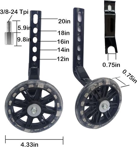 Bike heavy duty training wheels for 12 14 16 18 20 inch Single Speed kids Bike in Saudi Arabia