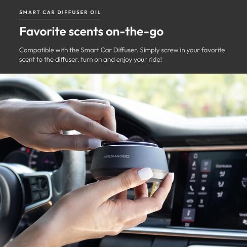 Aroma360 | Miami Heat Smart Car Diffuser Oil | Car Aromatherapy Diffuser Essential Oil | Lotus Flower | Italian Mandarin | Peach Blossom & Rose | Amber & Sandalwood | Vegan Diffuser Oil in Saudi Arabia