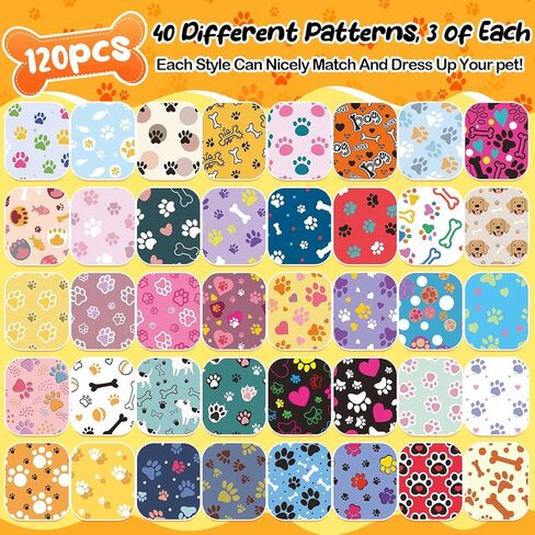 Reginary 120 Packs Dog Bandanas Bulk Dog Scarf Adjustable Holiday Pet Scarf Washable Dog Scarves Scarf Triangle Dog Drool Bibs for Dog Pet Costume Supply (Summer Series) in Saudi Arabia