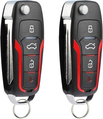 usaremote Key FOB Remote Remote Repless for 1998 1999 2000 2001 2002 2003 2004 2005 2006 2007 2008 2008 2010 2011 2012 2013 2014 Ford Lincoln 4-Button Flip Key CWTWB1U345 Programming دليل برمجة 2Pack in Kuwait