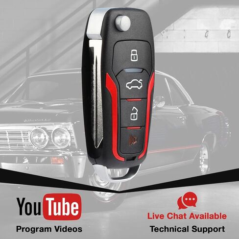 usaremote Key FOB Remote Remote Repless for 1998 1999 2000 2001 2002 2003 2004 2005 2006 2007 2008 2008 2010 2011 2012 2013 2014 Ford Lincoln 4-Button Flip Key CWTWB1U345 Programming دليل برمجة 2Pack in Kuwait