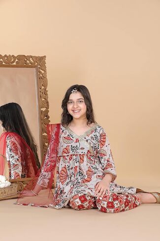 طقم كورتا وبيجما من القطن المطبوع بالزهور للفتيات من ADIVA in Kuwait