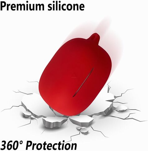 علبة سيليكون Geiomoo لـ Anker Soundcore Liberty 5 ، غطاء وقائي مرن ناعم مع Carabiner (أسود) in Kuwait