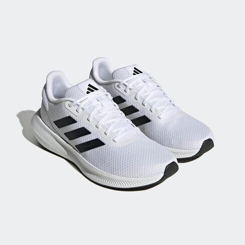 adidas Men's Run Falcon 3.0 Shoe, White/Black/White, 11.5 in Saudi Arabia