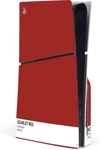 Skinit Skinit Skin Maming Skin Accompated مع PS5 Slim Disk Console - Scarlet Red Design in Kuwait