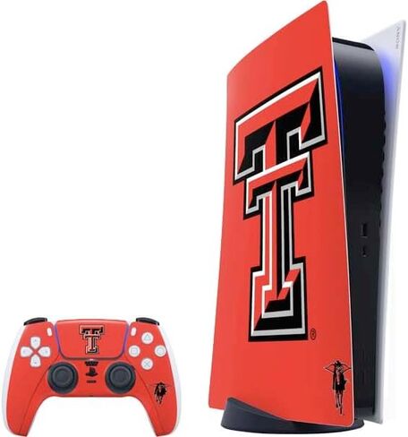 Skinit Decal Gaming Skin Compatible with PS5 Bundle - Officially Licensed Texas Tech University Bold Design in Saudi Arabia