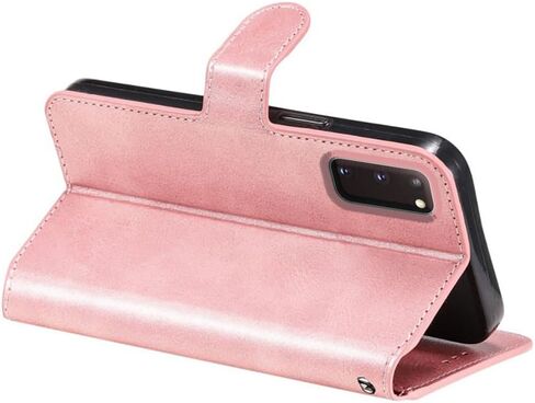 for Samsung Galaxy S20 (Only) Wallet Case Kickstand Premium PU Leather Folio with Stand Card Slot Magnetic Flip Cover [TPU Interior Case] Compatible with Samsung S20 (Pink) in Saudi Arabia