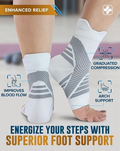 Doctor's Select Copper Ankle Sleeve - Copper Foot Compression Sleeve, Ankle Brace for Women, Compression Socks for Plantar Fasciitis Women, Sleeve for Sprained Ankle, Pink in Saudi Arabia