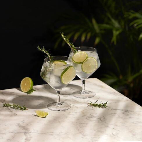 نظارات فيسكي راي للإعصار، مثالية لبينا كولاداس، زجاج الكوكتيل الاستوائي، مجموعة هدايا من النظارات الكريستالية مكونة من قطعتين، شفافة، 14oz in Kuwait