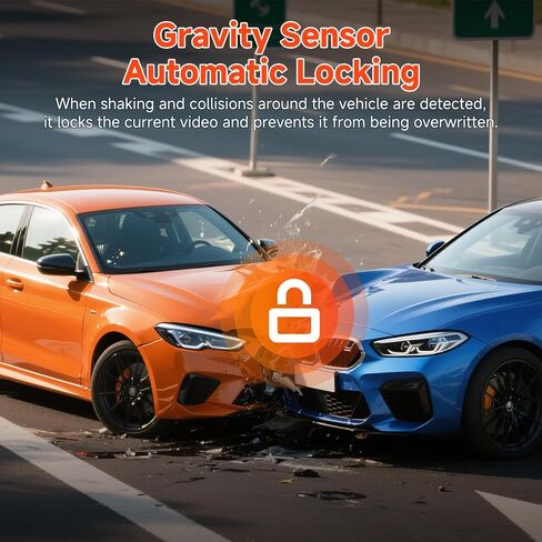 4K Dash Cam Front and Rear,WiFi Car Camera with 64GB Card,4K+1080P Dash Camera for Cars, Dual Dashcam, G-Sensor, 24/7 Parking Mode, 3'' IPS Screen, Loop Recording in Saudi Arabia