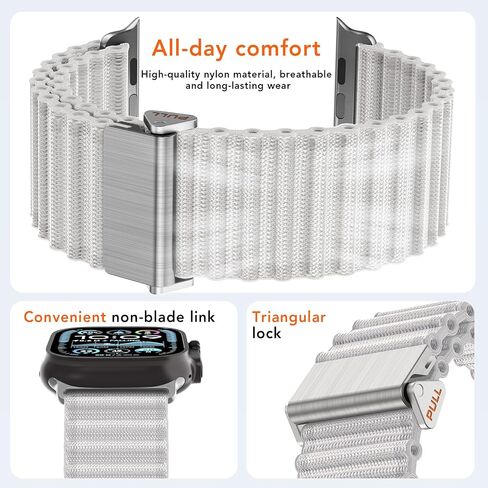 SPGUARD Bands Compatible with Watch 10/Ultra 2/Ultra,Nylon Band for iWatch 46mm/42mm/44mm/45mm/49mm Watch Series 10/9/8/7/6/5/4/3/2/1/SE/SE2 Accessories Loop Sport Strap in Saudi Arabia