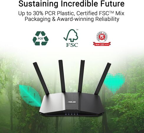 ASUS RT-BE58U WIFI 7 BE3600 AIMESH ROUTER القابلة للتمديد ، 4K-QAM ، MLO ، منفذ DCENTER AI 2.5G ، أربعة منافذ 1G ، أمان الشبكات التجارية ، التحكم الوالدي ، شبكة IOT (متجددة) in Kuwait