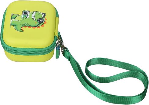 Kids Camera Case Compatible with YEEHAO/Goopow/Hangrui/Masterbee/OUTUVAS/GKTZ Digital Video Camera Toys Camcorder Storage Holder Carrying - Green Dinosaur(Case Only) (Green dinosaur) in Saudi Arabia
