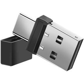 2 in 1 USB A and USB C Undetectable Mouse Mover, Automatic Mouse Wiggler Device, No Software Plug & Play, Keep Computer/Laptop/Tablet PC/Mobile Phone Awake