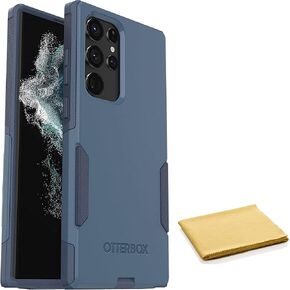 Case Otterbox Commuter Series لـ Samsung Galaxy S22 Ultra (فقط) - مع تنظيف قطعة قماش - عبوة غير متزايدة (أسود)