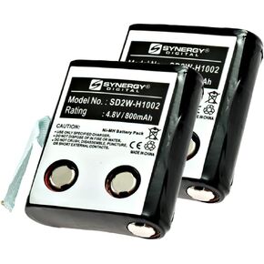 Synergy Digital 2-Way Radio Batteries, Compatible with TriSquare TSX-BP 2-Way Radio Batteries (NIMH, 4.8V, 800 mAh), Set of 2