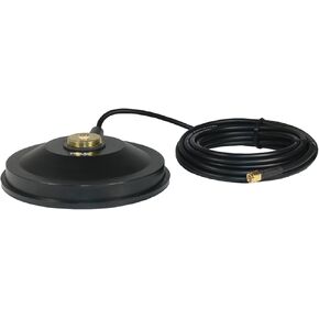 Tram 1267R-SMA 5-1/2-In. Black ABS NMO Magnet Mount with RG58 Coaxial Cable and SMA Connector