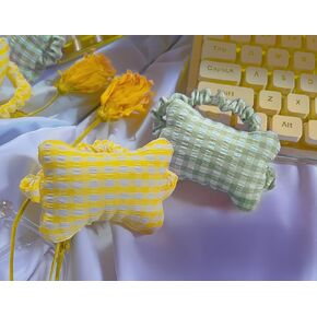 2PCS Wrist Rest for Mouse, Ergonomic Memory Foam Mouse Wrist Rest & Hand Rest for Mouse Summer, Small Non-Slip Base for Typing Pain, Mouse Pad Cushion for Office, Home, Gaming, Computer, Yellow/Cyan