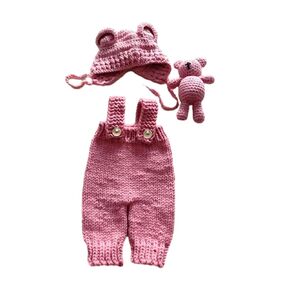 Photoshooting Clothes for Baby 0-3Month Infant Knitting Jumpsuit Monthly Party Photo Set Newborn Photo Pose Props