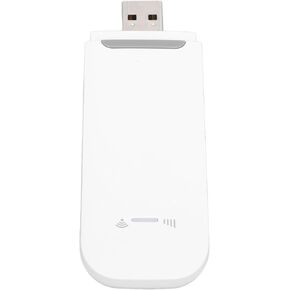 4G LTE USB Portable WiFi Router, Sharing Up to 10 WiFi Devices USB Powered Safety 4G Portable with SIM Card Slot for Tablets (White)