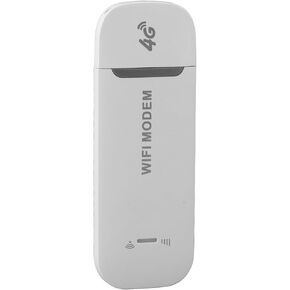 Qiilu 4G Router Portable Travel Hotspot - USB Powered Multi User Sharing - Plug and Play High Speed Internet for Laptops, Smartphones, and Tablets (White)