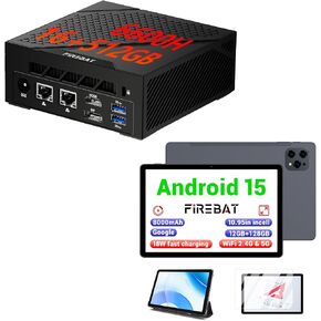 10.95 بوصة في الخلية 1920 × 1200 شاشة تعمل باللمس Android 15 Tablet & AM02 Model (أسود ، AMD Ryzen5 6600H CPU ، 4.5 جيجا هرتز ، ذاكرة الوصول العشوائي 16 جيجا بايت ، 512 جيجا بايت SSD)