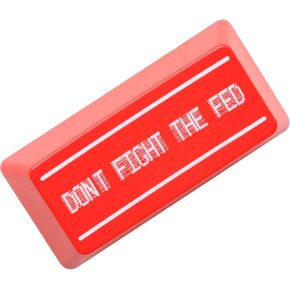KPREPUBLIC Novelty Shine Through Keycaps ABS Laser Etched Back lit Black red Enter Backspace OEM Profile Dont Fight The fed US Stock (Red BS DFFed x1)