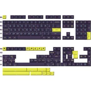 172 SA Profile Keycaps for Mechanical Gaming Keyboards Custom ABS Keycaps for Cherry MX Switches ANSI ISO Support All Kinds of US Layout Cross Axis Keyboard (Hyper Fuse)