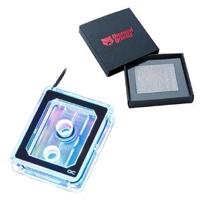 Alphacool Eisblock XPX Pro Aurora Light Cpu Block مع Kryosheet الحرارية (33x33mm) لحزمة AMD AM5 CPU ، Plexi
