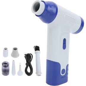 Electric Wind Blower 130000 RPM | Brushless Motor for Computers/Cars/Home | Portable Handheld Turbo Fan with 6 Accessories | 5000mAh Rechargeable Battery (ZYLARUMjpV-11)