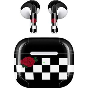 Skinit Decal Audio Skin Compatible with Apple AirPods (3rd Gen, 2021) - Skinit Originally Designed Rose Checkerboard Design