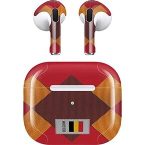 Skinit Decal Audio Skin Compatible with Apple AirPods (3rd Gen, 2021) - Skinit Originally Designed Belgium Soccer Flag Design