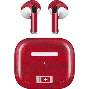 Skinit Decal Audio Skin Compatible with Apple AirPods (3rd Gen, 2021) - Skinit Originally Designed Switzerland Soccer Flag Design