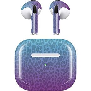 Skinit Decal Audio Skin Compatible with Apple AirPods (3rd Gen, 2021) - Skinit Originally Designed Cheetah Print Purple and Blue Design