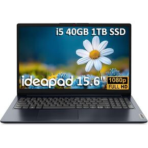 Lenovo Ideapad 1 (15.6 "FHD Anti-Glare ، Intel Core I5-1235U (> I7-1165G7) ، 40 جيجابايت ذاكرة الوصول العشوائي