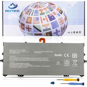 ANTIEE EB-BW767ABY Laptop Battery Replacement for Samsung Galaxy Book S NP767XCM NP930QCG NP767XCM-K02UK NP767XCM-K02US K01DE K01US K01CA K01SE K02DE K02CA K02IT Galaxy SM-W767 42Wh 5454mAh
