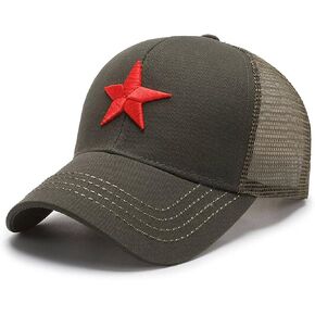 Red Star Embroidery Baseball Cap Men Trucker Hat Outdoor Sports Cap Mesh Hat Gorras Baseball Casquette