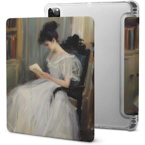 Vintage Woman Portrait Reading Case for iPad Pro 2020/2021/11in iPad 2020 10.2in Case Air 4/5 10.9in