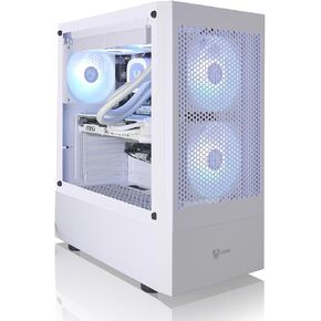 AVGPC Max Series Gaming PC - AMD Ryzen 5 5600X 4.6 GHz, AMD RX 6600 GPU, 16GB RAM, 1TB M.2 NVMe SSD, 240mm Liquid CPU Cooler, ARGB Fans, WiFi/AC, MAX ATX Case, Windows 11 White